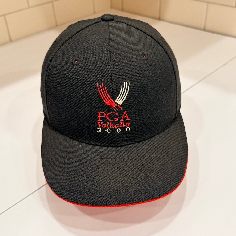 VTG PGA Valhalla 2000 New Era 59FIFTY Fitted Hat 7 3/8 Black Made in USA